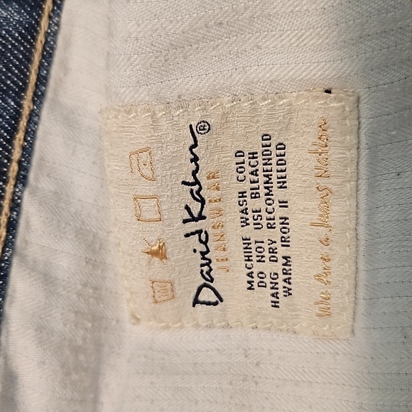 David Kahn Denim Distressed Straight Leg Jeans Size 12 - Picture 6 of 7
